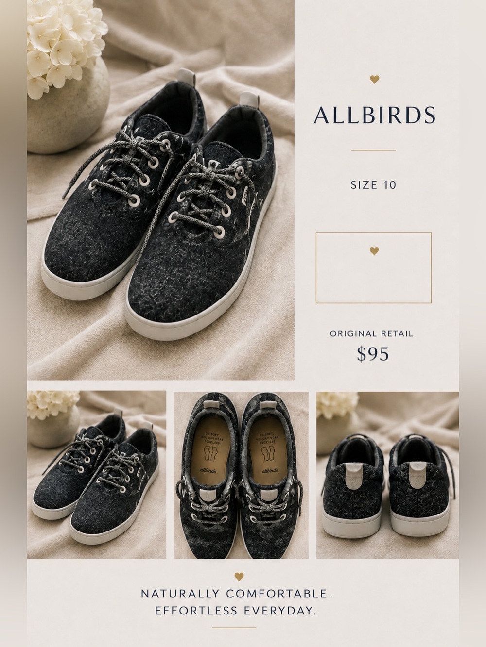 Allbirds Black & White Wool Sneakers